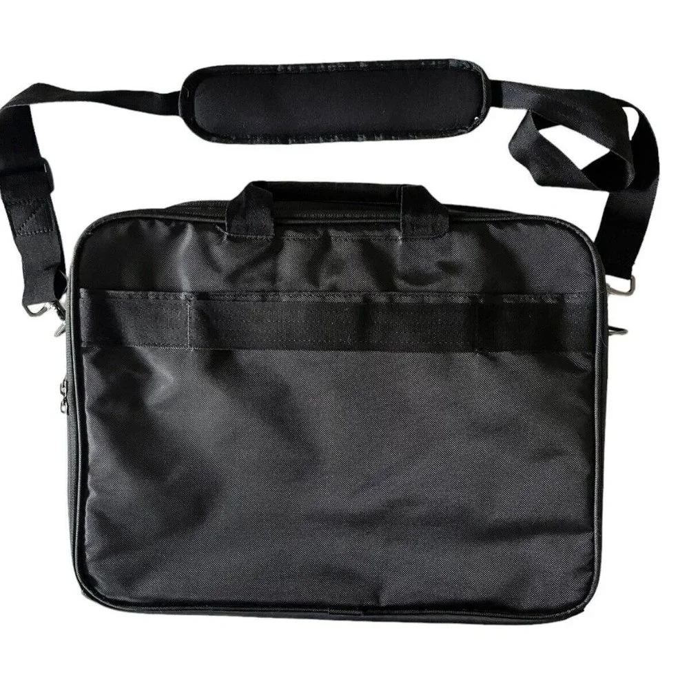 Dell Nylon Computer Laptop Briefcase Shoulder Bag Black Multi-Pocket/Fea…